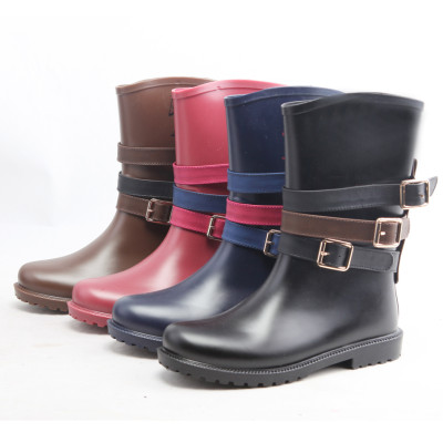 fashion women wellies pvc rain boots with good shape