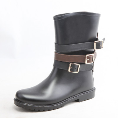 low tube women rain boots pvc wellies from China