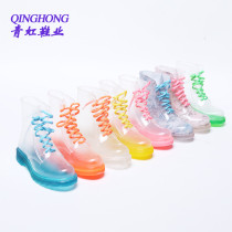 Fashion Decorative sexy Flat PVC Colorful Rain Boots with your own logo