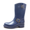 rock style middle tube rain boots for women and men