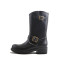 rock style middle tube rain boots for women and men