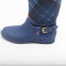 cloth and rubber women rain boots wellington boots