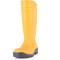 Yellow heavy working boots with steel toe
