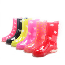 latest fashionable clear ladies rain boots rubber boots women wellingtons