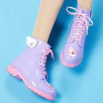 2015 latest design fancy rain boots fashionable ladies plastic rain boots