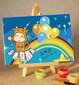 hot selling craft gift coloring by numbers diy wholesale craft supplies kid's painting set