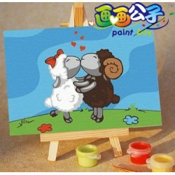 Mini pintura al óleo con caballete caliente venta del regalo del arte para colorear por números diy venta al por mayor del arte suministros