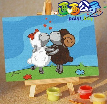 mini oil painting with easel hot selling craft gift coloring by numbers diy wholesale craft supplies