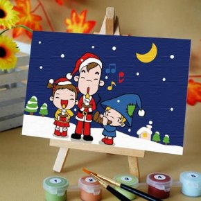 Caliente venta del regalo del arte para colorear por números diy venta al por mayor del arte suministros chindren set pintura al óleo