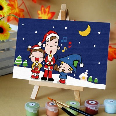 hot selling craft gift coloring by numbers diy wholesale craft supplies chindren oil painting set
