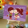 oil painting beginner kit children canvas oil painting with easel 10*15cm