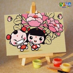 besten preis diy Öl malen nach zahlen a079 kinder mini malset leinwand malerei mit staffelei