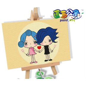 Besten preis diy digitale Ölgemälde 10*15cm malerei kit Wirh holz staffelei