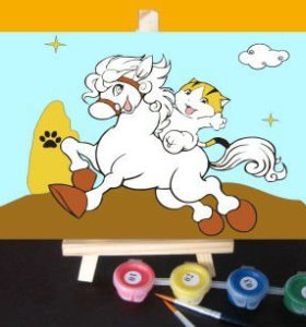 De la lona, Pintura acrílica, Pintura al óleo principiante kit caballo corriente de la nueva moda juegos de pintura para pintura