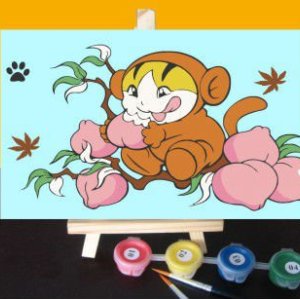 New fashion Painting for kids hot selling oil painting mini set with wood easel