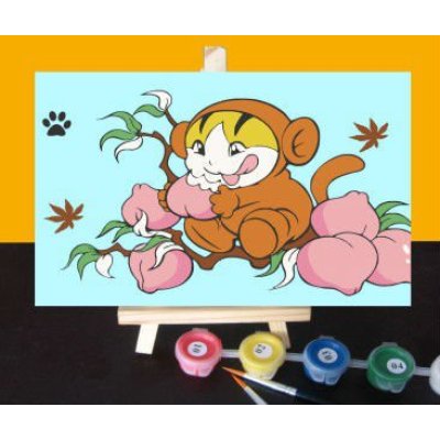 New fashion Painting for kids hot selling oil painting mini set with wood easel