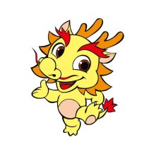 A175 15*15CM dragon design children canvas painting with wood easl Paint by numbers