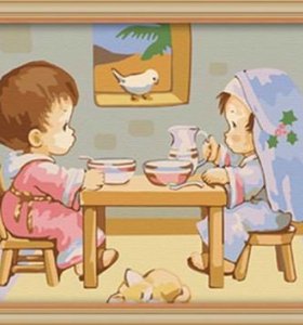 wholesales diy oil painting with numbers diy painting by numbers new cartoon picture design
