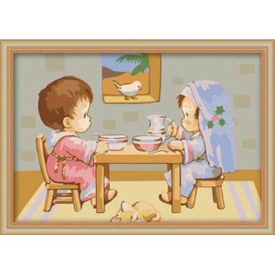 wholesales diy oil painting with numbers diy painting by numbers new cartoon picture design