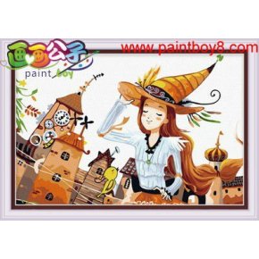 Großhandel diy malerei digitale fotorahmen cartoon-design malen nach zahlen