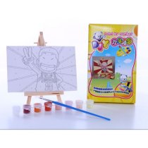 10*15 canvas painting children mini paintings with easel wholesales diy painting by numbers