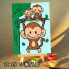 wholesales diy painting with numbers A014 monkey design oil painting on canvas wholesales