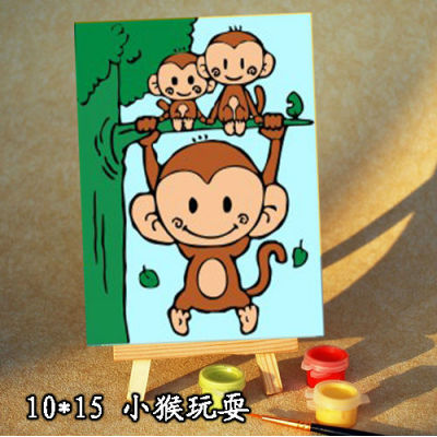 großhandel diy malerei mit Zahlen a014 Affen design Öl malerei auf leinwand großhandel
