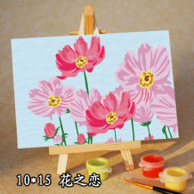 kids mini canvas paint set with wooden easel