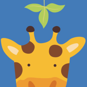 Gerahmte 20*20 paintboy diy leinwand Giraffen cartoon gemälde von zahlen für kinder neues design b003