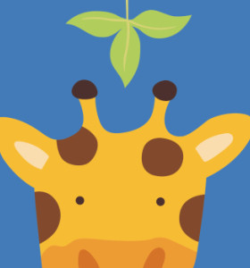 Gerahmte 20*20 paintboy diy leinwand Giraffen cartoon gemälde von zahlen für kinder neues design b003