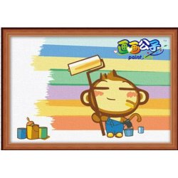 Mejor diseño diy pintura de aceite por números mono de la foto de diy pintura al óleo