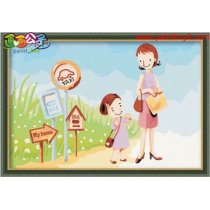 oil painting on canvas mother and daughter picture oil painting