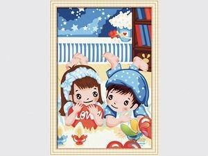 Excellent Canvas Handmade coloring by numbers cartoon design 20*30cm