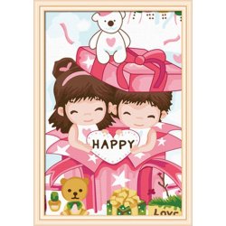 Nueva moda Diy pintura de aceite by números C052 niños de acrílico determinado de la pintura