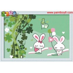 20*30cm diy Ölgemälde färbung von Zahlen cartoon-design leinwand gemälde