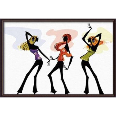 C028 modern dancer design abstract oil painting wholesales diy paint with numbers