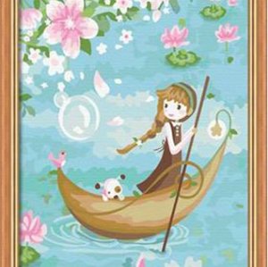 C050 children acrylinc painting on canvas wholesales painting with numbers