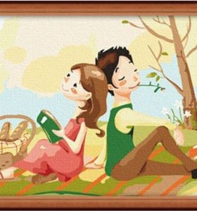 wholesales diy painting by numbers hot selling canvas oil painting cartoon photo painting