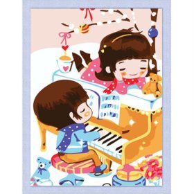 wholesales abstract paint by numbers kid's oil painting set