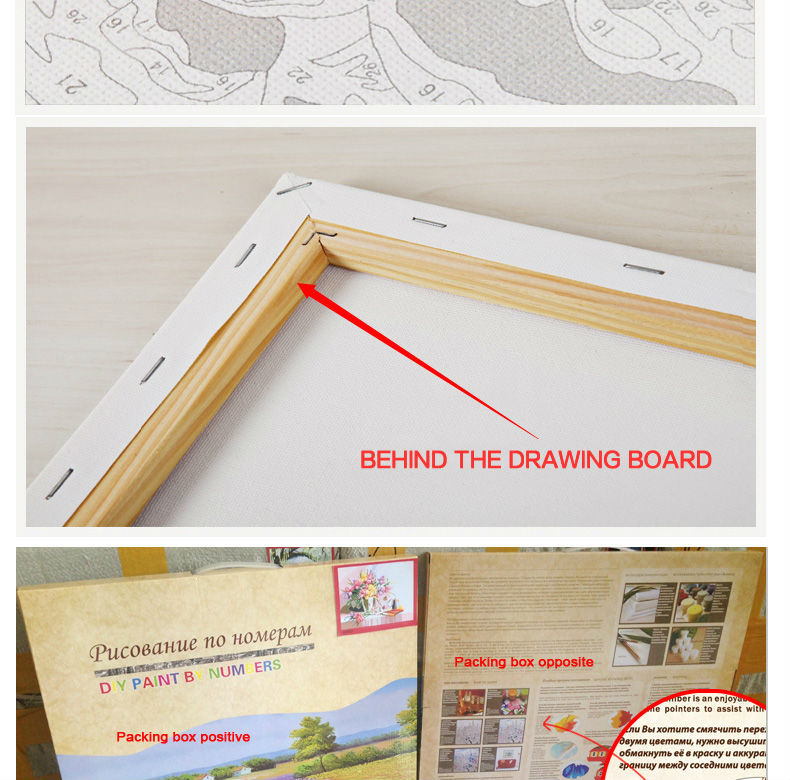 2.5cm thickness wooden frame acrylic paint sets for children