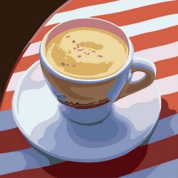Liebeskaffee - Diy Ölgemälde durch Zahlen