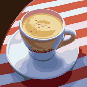 Liebeskaffee - Diy Ölgemälde durch Zahlen