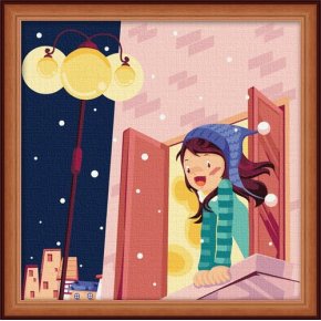 Fenster - Diy Ölfarbe durch Zahlen