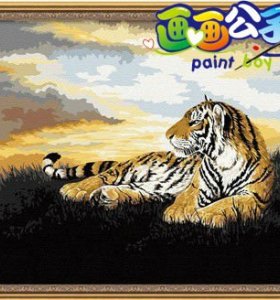 Tier-design tiger foto malen nach zahlen lack-sets für malerei