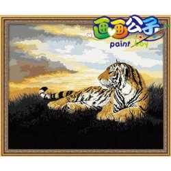 Diseño animal tigre pintura por número juegos de pintura para pintura