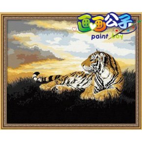 Tier-design tiger foto malen nach zahlen lack-sets für malerei