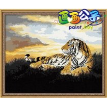 animal design tiger photo paint by number Paint sets for painting