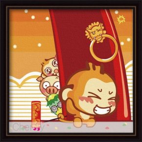 leinwand malen nach zahlen yiwu fabrik cartoon design malerei