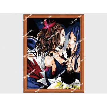 diy oil painting by numbers sexy women picture painting -oil painting beginner kit