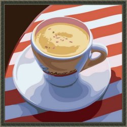 Diy Ölbilder nach zahlen- Ölgemälde für anfänger- Leinwand Ölgemälde set-diy kunst gesetzt kaffeetasse design